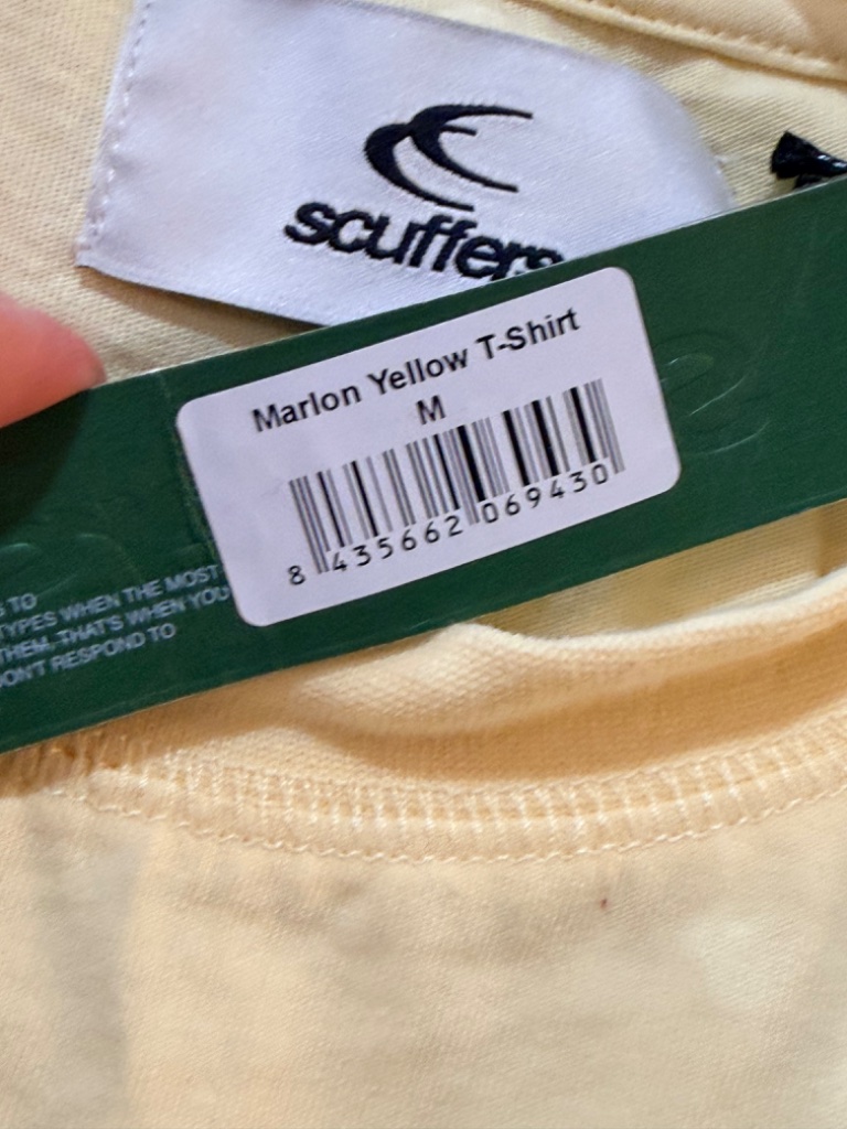 Nwt Scuffers Marlon Yellow T-Shirt Top Logo Shirt Women's Size M New With Tag — image 4 of 5